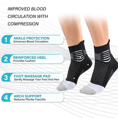 6 Pack Ankle Support Socks