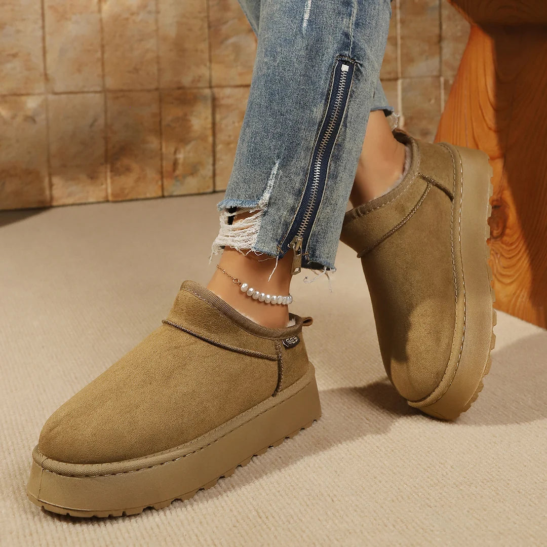 Women's Fleece-Lined Platform Ankle Boots