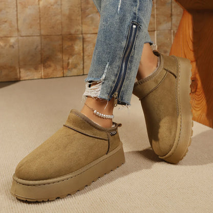 Women's Fleece-Lined Platform Ankle Boots