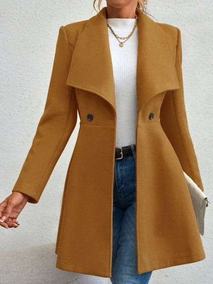 Women's Tailored Double-Breasted Midi Coat