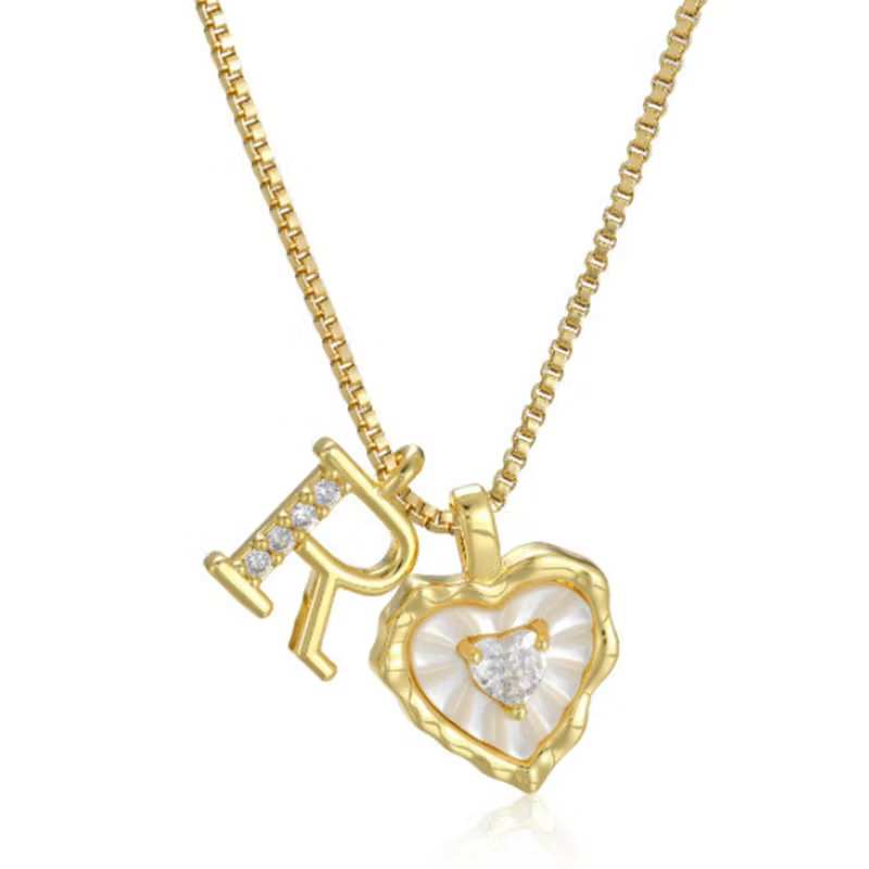 Women's Personalised Heart Initial Necklace