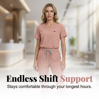 Women's Stretch Multi-Pocket Scrub Set
