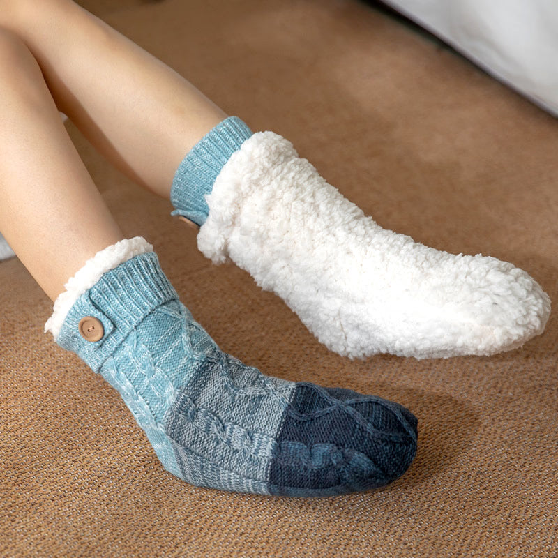 Women's Cosy Cable Knit Slipper Socks