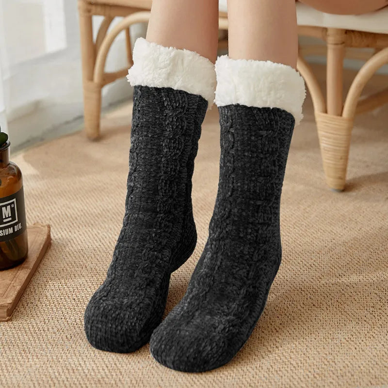 Cosy Sherpa-Lined Slipper Socks