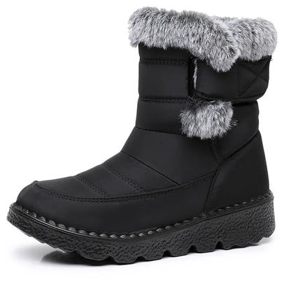 Women's Plush-Lined Slip-On Winter Boots