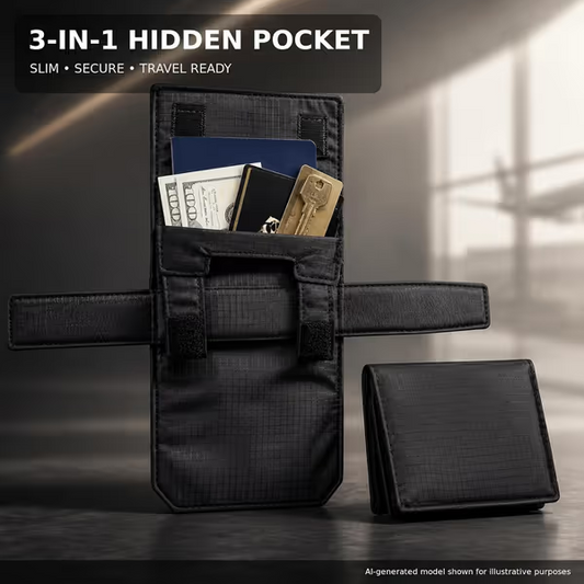 3-in-1 Slim Hidden Travel Wallet