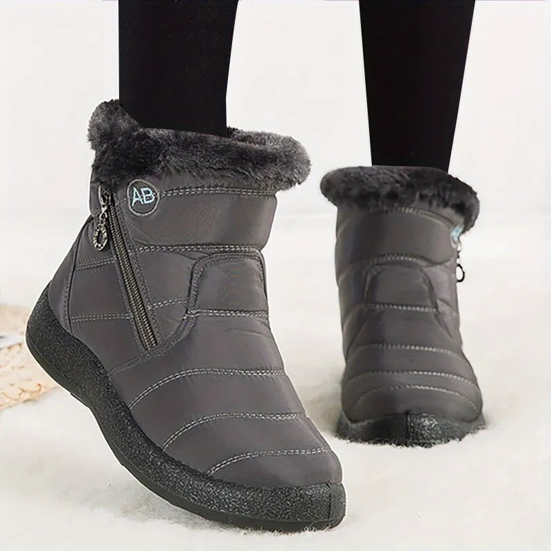 Women's Fuzzy Lined Slip-On Winter Boots