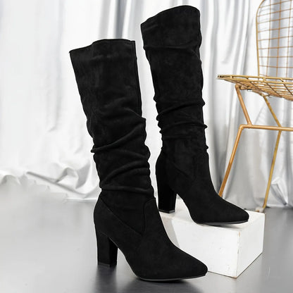 Women's Elegant Slouchy Knee-High Boots
