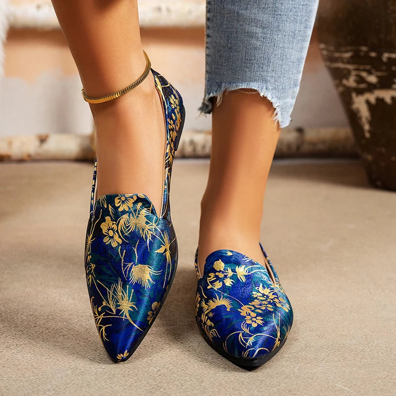 Women's Boho Pointed Toe Flats
