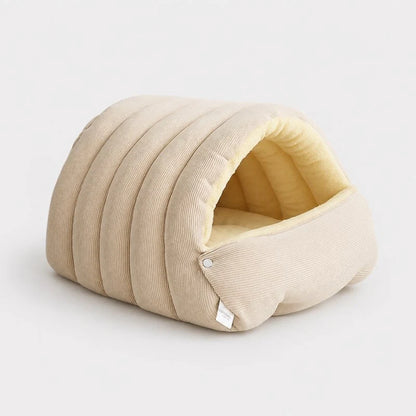 2-in-1 Corduroy Cave Dog Bed