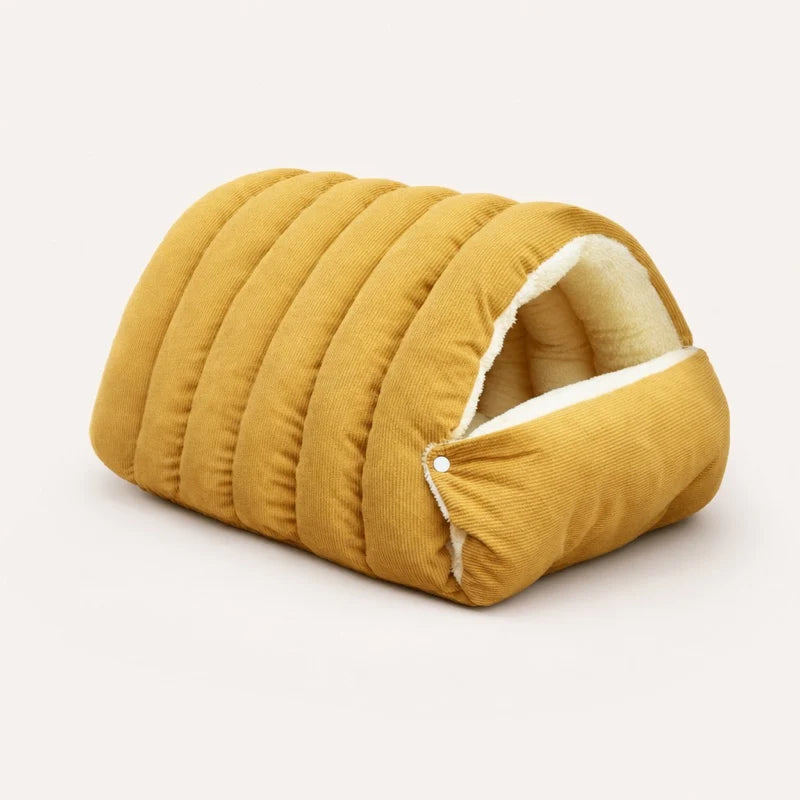 2-in-1 Corduroy Cave Dog Bed