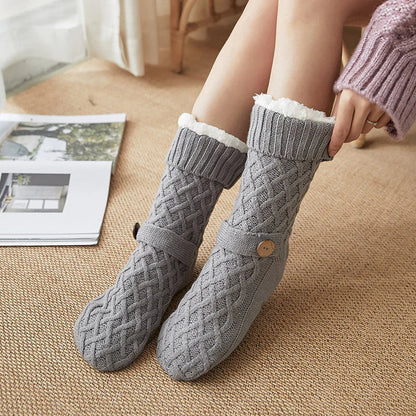 Women's Cosy Cable Knit Slipper Socks