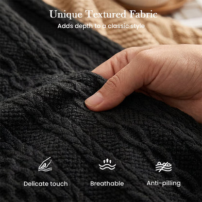 Women's Textured Cable Knit Zip-Up Jacket