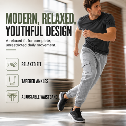 Men's Textured Multi-Pocket Cargo Joggers