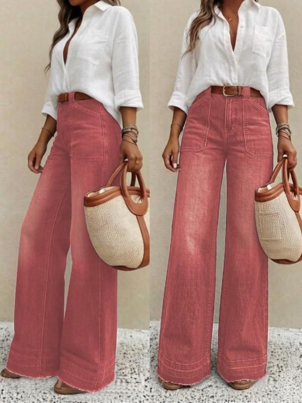 Women's High-Waisted Wide-Leg Jeans