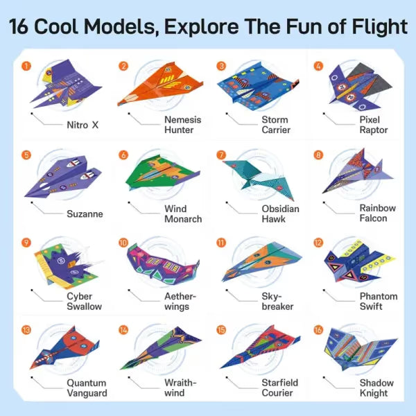 Kids' DIY Paper Aeroplane Folding Kit