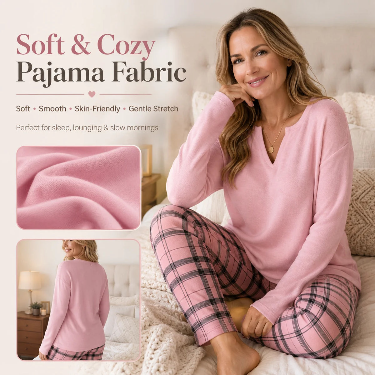 Women's Plaid Leggings & Tunic Top Set