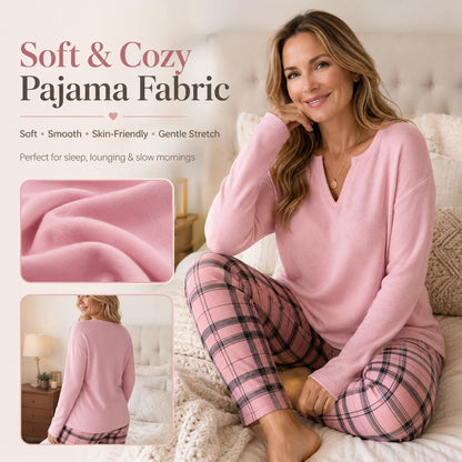 Women's Plaid Leggings & Tunic Top Set