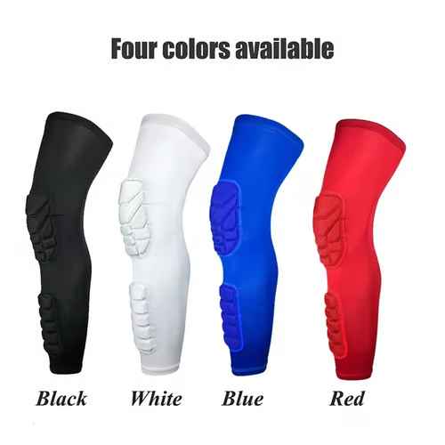Knee & Thigh Padded Compression Sports Sleeve with Honeycomb Protection