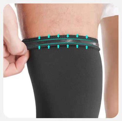 Knee & Thigh Padded Compression Sports Sleeve with Honeycomb Protection