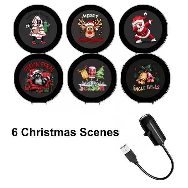 Festive Glow USB Christmas Projector