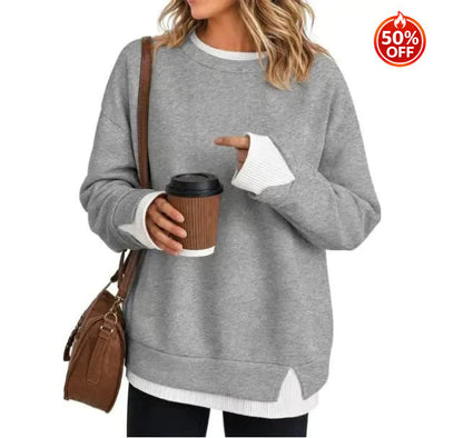 Women's Layered Look Relaxed Sweatshirt