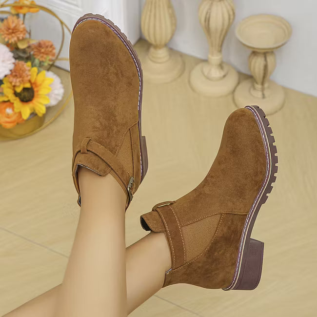 Women's Buckle Detail Ankle Boots