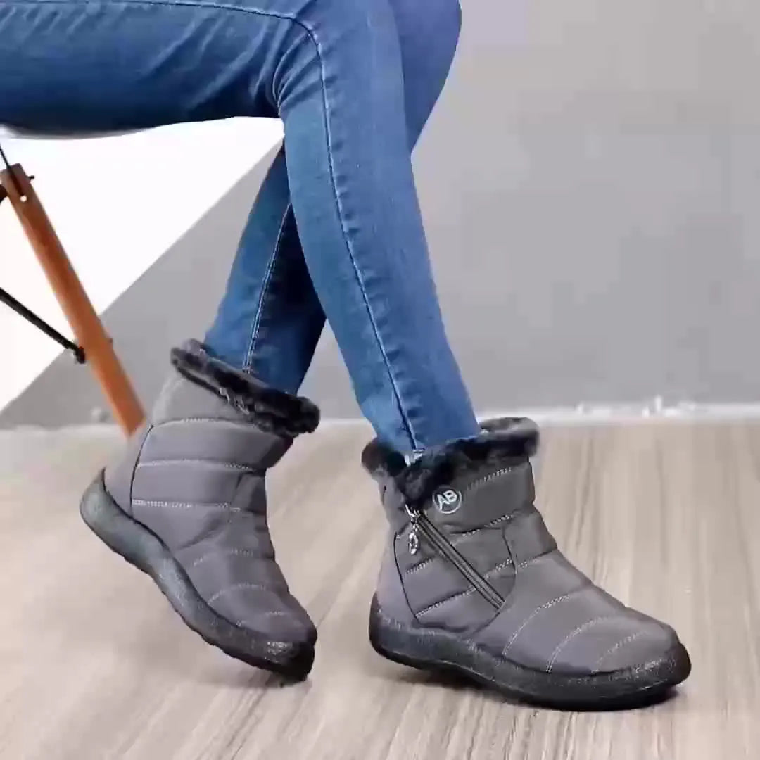 Women's Fuzzy Lined Slip-On Winter Boots