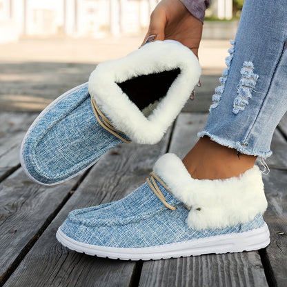Women's Plush-Lined Slip-On Winter Shoes