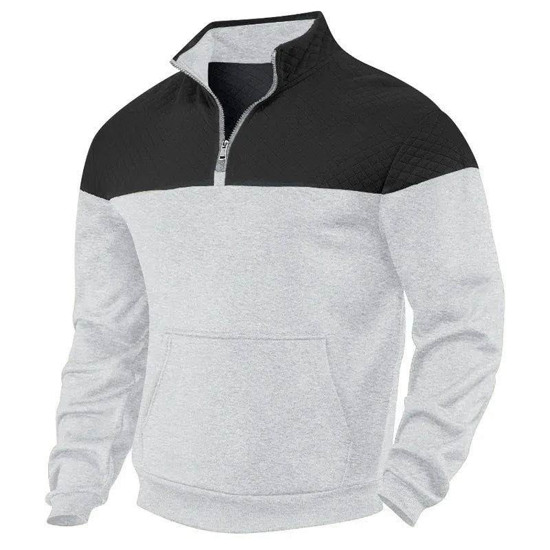 Men's Colour Block Half-Zip Sweatshirt