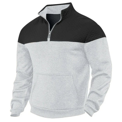 Men's Colour Block Half-Zip Sweatshirt