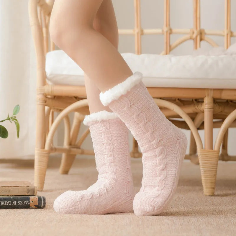 Cosy Sherpa-Lined Slipper Socks