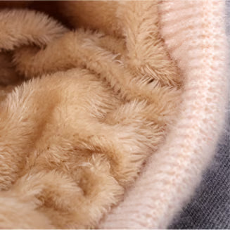 Knitted Ear-Covering Hat & Scarf