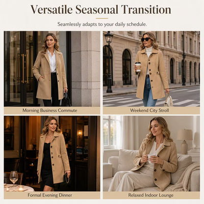 Women's Tailored Single-Breasted Coat
