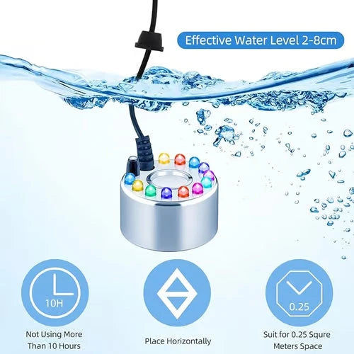 12-LED Colour-Changing Ultrasonic Mist Maker