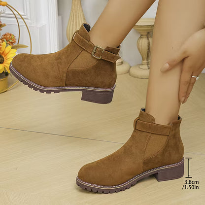 Women's Buckle Detail Ankle Boots