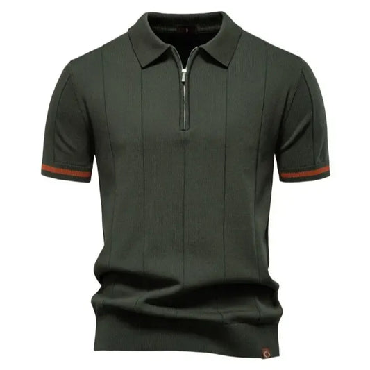 Men's Fitted Knit Polo Shirt