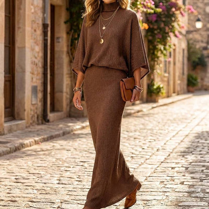 Women's Batwing Top & Maxi Skirt Set