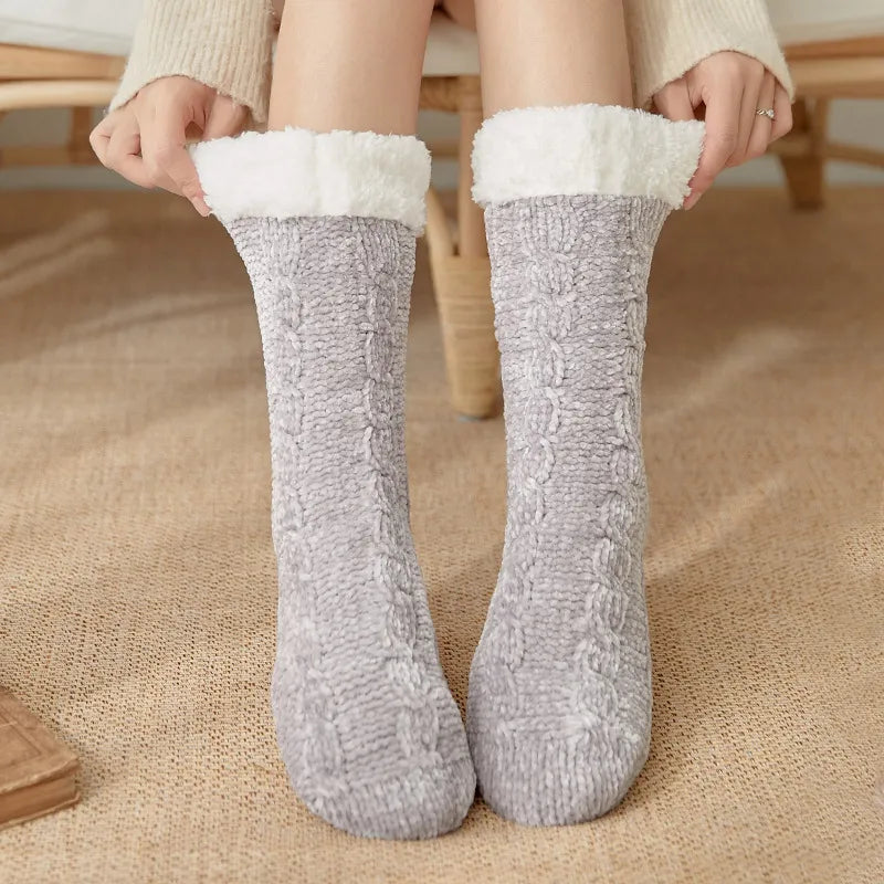 Cosy Sherpa-Lined Slipper Socks