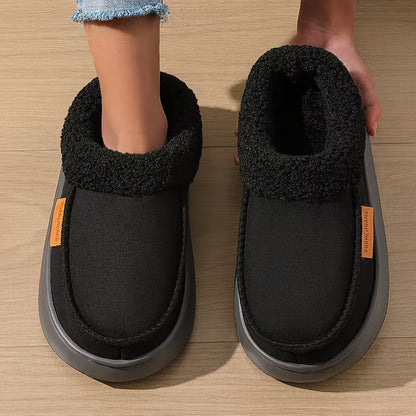 Men's Plush-Lined Winter Slippers