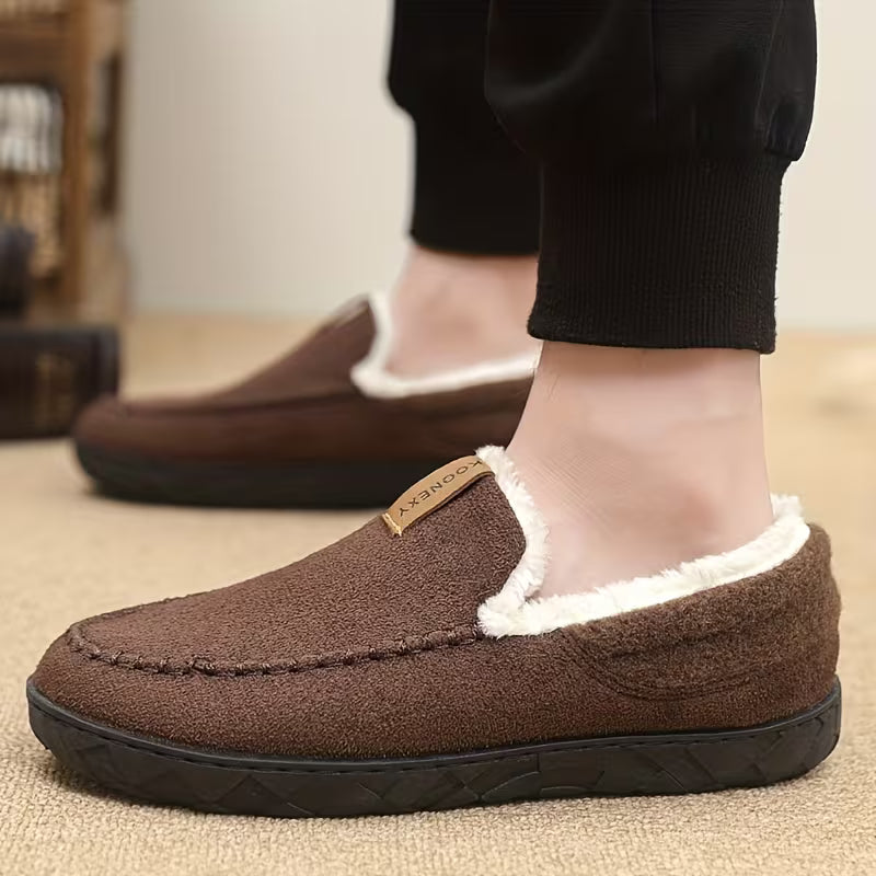 Men's Plush-Lined Slip-On Loafers