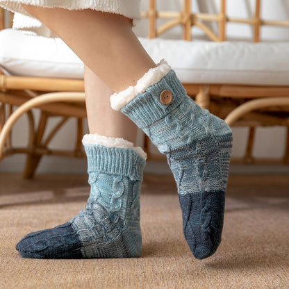 Women's Cosy Cable Knit Slipper Socks
