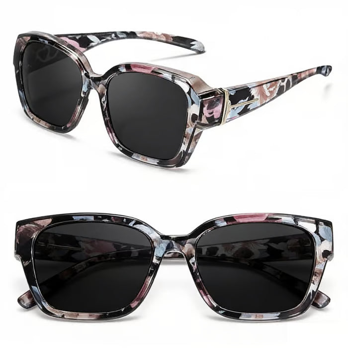 Polarised Round Cat-Eye Sunglasses
