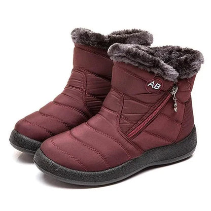 Women's Fuzzy Lined Slip-On Winter Boots