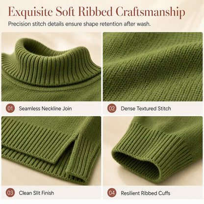 Women's Relaxed Roll Neck Knit Jumper