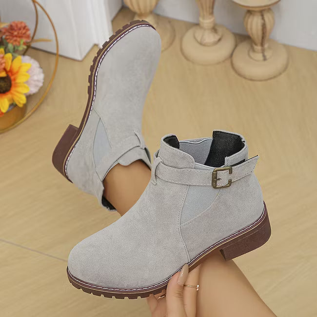Women's Buckle Detail Ankle Boots