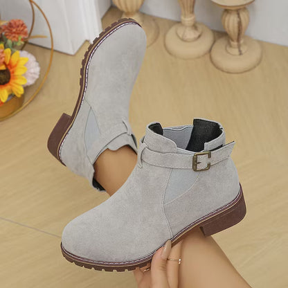 Women's Buckle Detail Ankle Boots