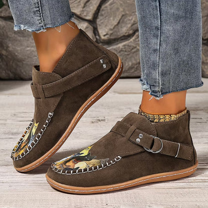 Women's Cat Print Slip-On Loafers