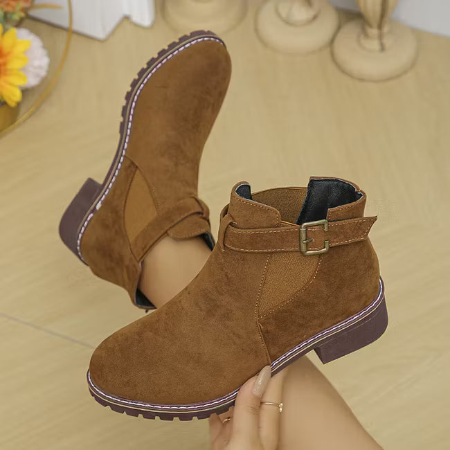 Women's Buckle Detail Ankle Boots