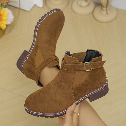 Women's Buckle Detail Ankle Boots